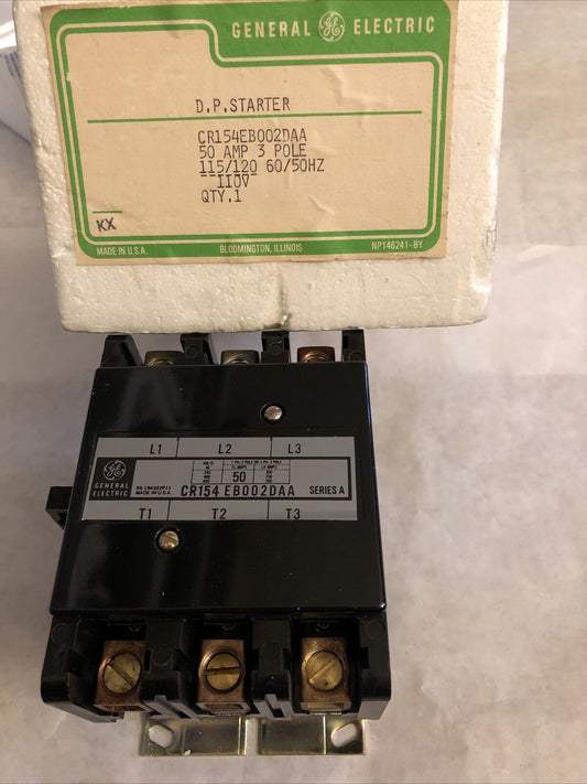 New Ge General Electric Dp Starter Contactor Cr154eb002daa,50 Amp, 3 Pole,Dc