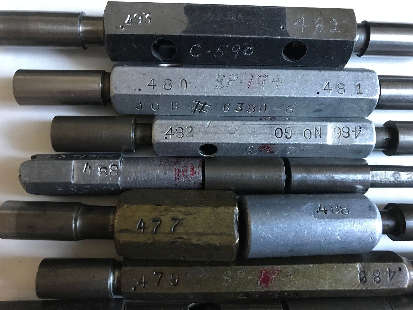 Lot The Pipe Machinery Go No Go Plug Gage .480,.486,.4935,.494,.487,.475,.495,Sa