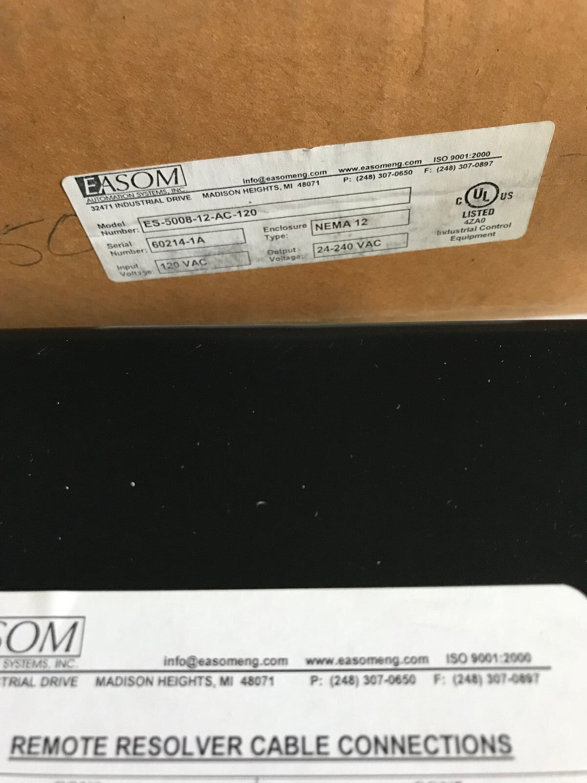 New Easom Es-5008-12-Ac-120 Digi-Dog Programmable Limit Switch Panelview,Sb