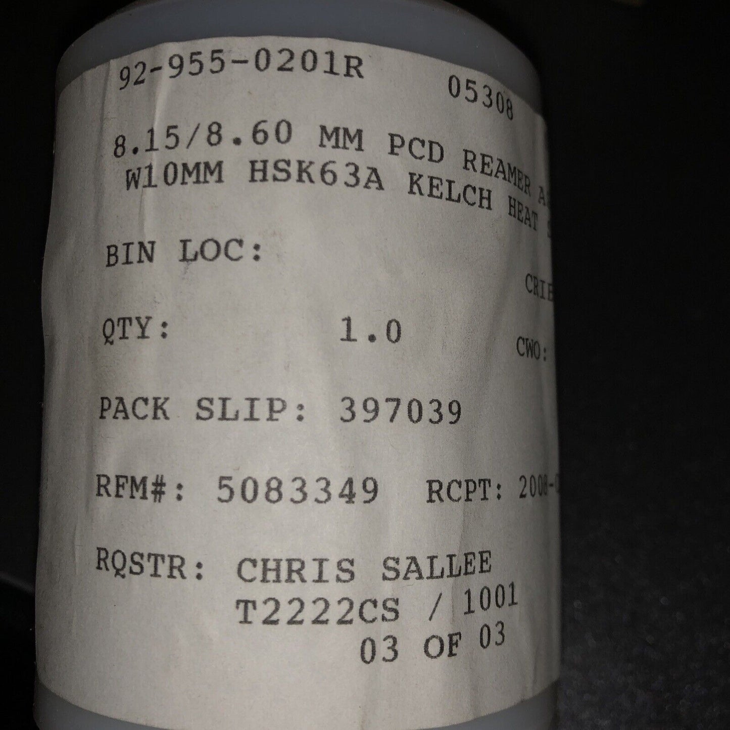 Kelch Hsk63x10x85 Fg,Iso 12164-1-A,Tool Holder 311.0003.322 Dumbarton 002785,Ak