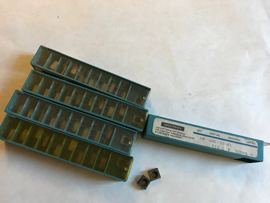 New Lot 50 Ingersoll Sne-33-01,213 Carbide Inserts, Grade: 213 204.02.000.20,Sb