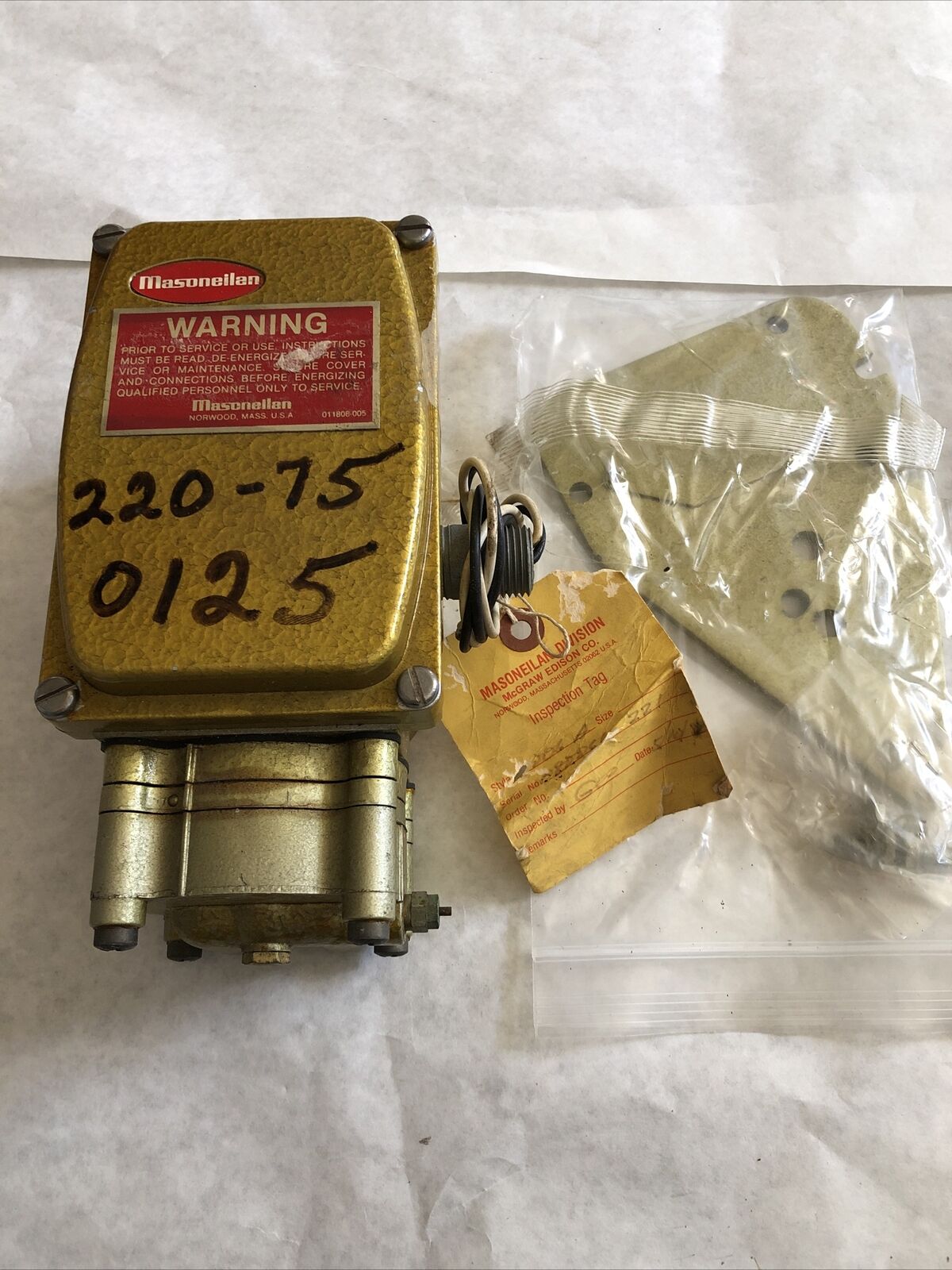 New Masoneilan I/P 8206 A Style 8006 A Transducer Valve,011808-005,220-750125,Db