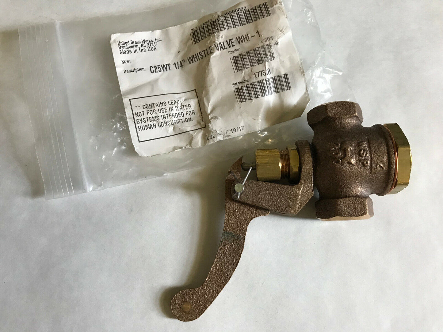 New 1/4 United Work Brass Whistle Valve 1/4" Ntp 200Wsp Live Steam Boiler Steam