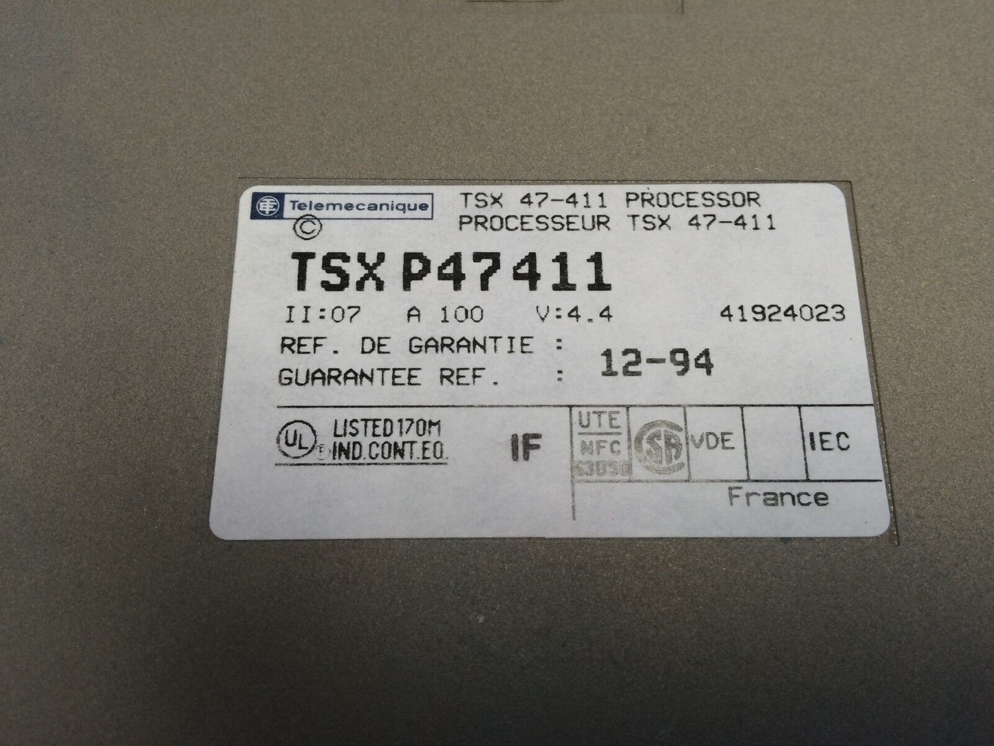 New Telemecanique Tsxp47411,Tsx 47 40,Tsx P47411 Processor Module Tsx-47-411,Ch