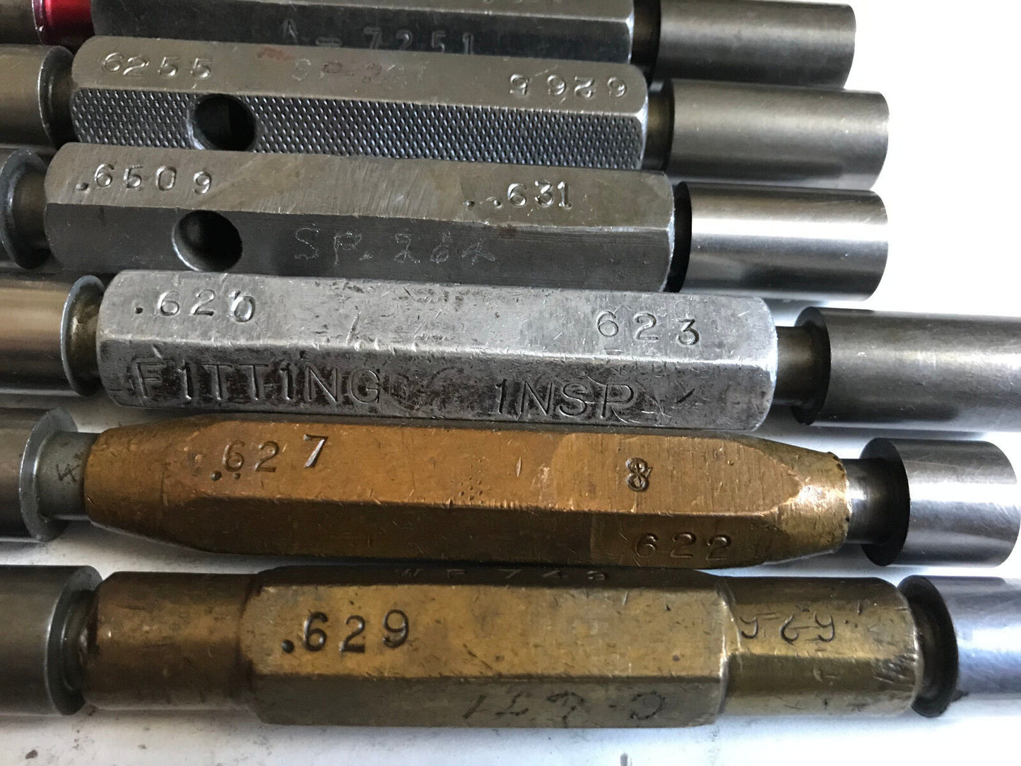 Lot The Pipe Machinery Go No Go Smooth Plug Gages,.620,631,.616,.621,.623,627,Et