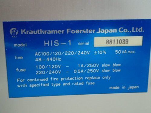 Kfj His-1 Ultrasonic Analyzer, His 1003, His 1002, His 1001,His I,Cu