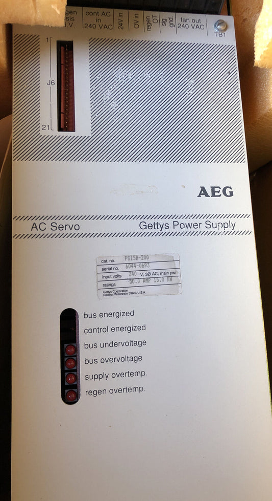 New Aeg Ps15b-200 Elwood Gettys Power Suppy Ac Servo,Gettys 156-Ps15b200,Fa