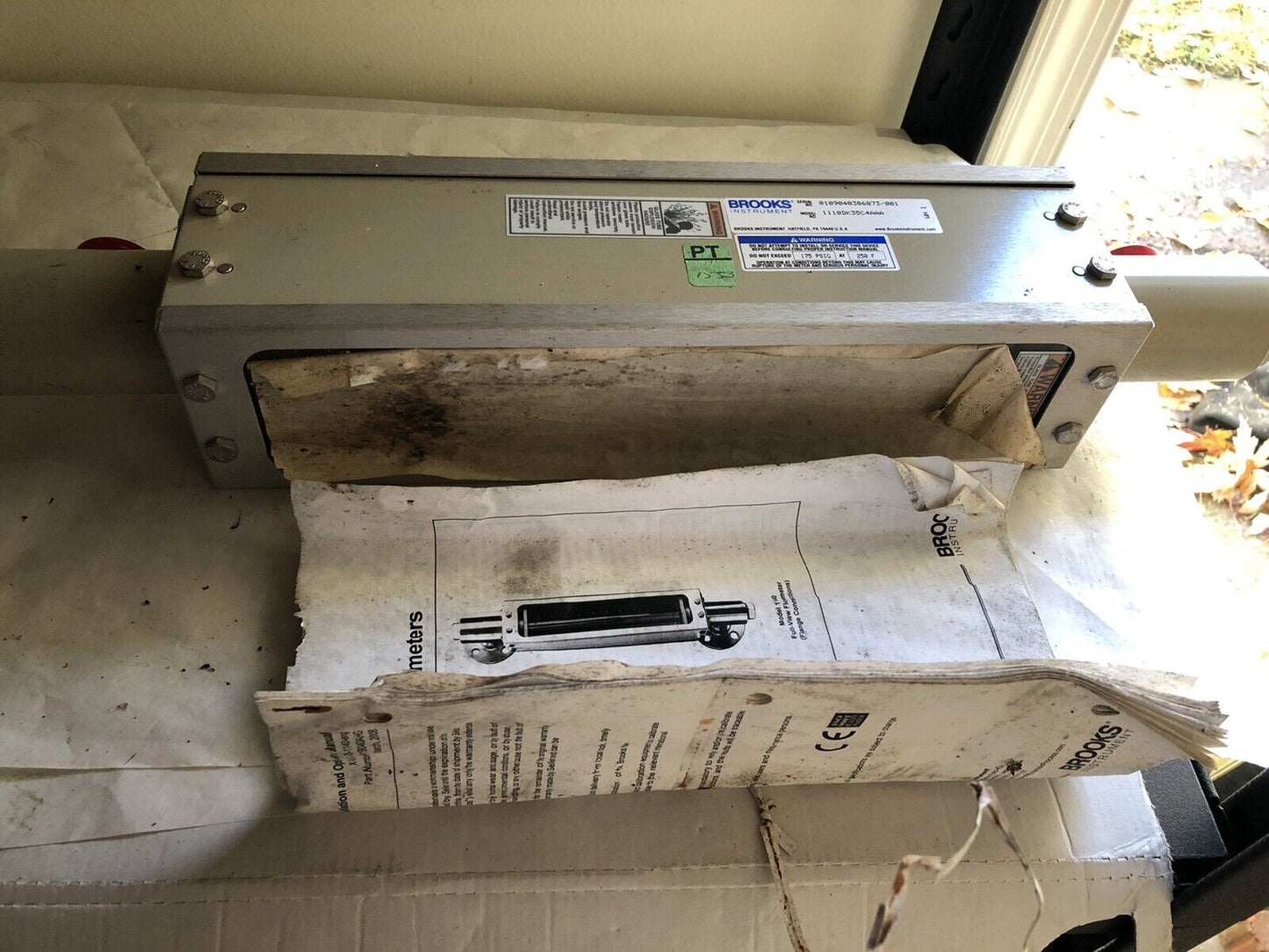 New Brooks 1110Dk35c4aaa Glass Tube Full-View Flowmeter, 7.3 Gpm,Tg