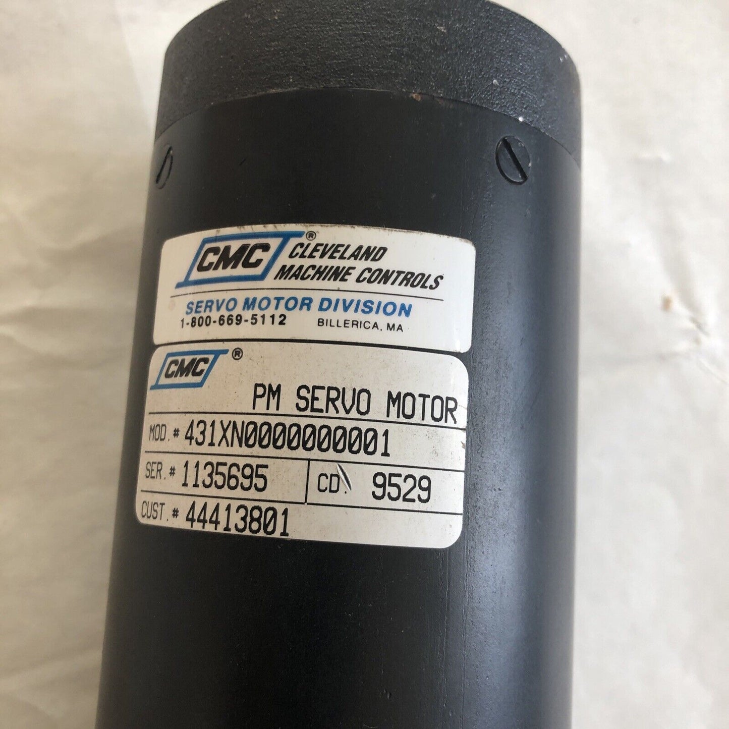 Cleveland Acm4000, Cmc 431Xn0000000001 Pm Servo Motor, .5" Shaft Dia,Bg