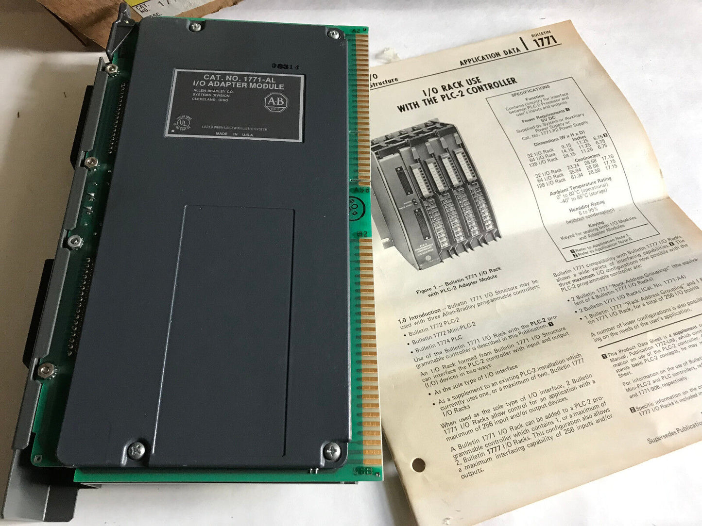 New A-B Allen-Bradley 1771-Al I/O Adapter Module Plc-2 I/O Adapter,Sh