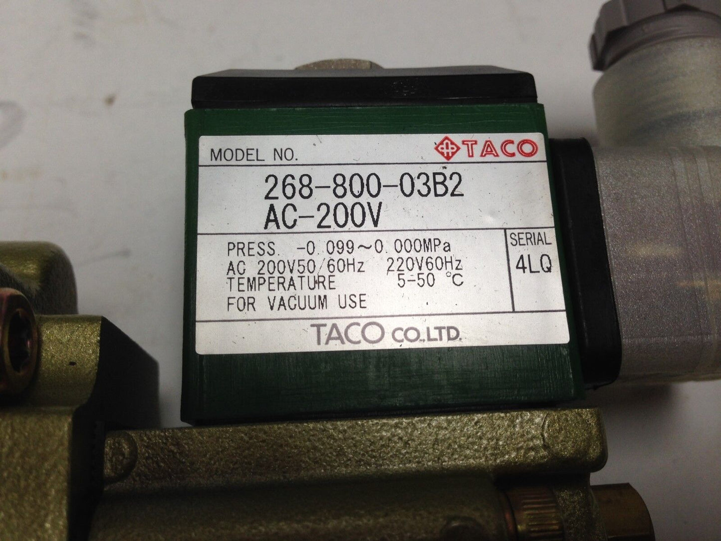 New Taco 268-800-03B2 Ac-200V Solenoid Valve, 1-1/4" Npt, 200Vac,Dl