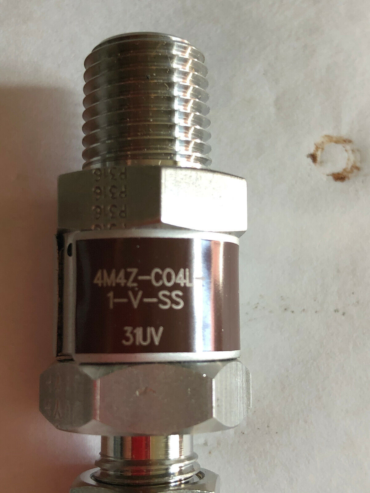 New Lot 4 Parker 4M4z-C04l-1-V-Ss,4M4z-Co4l-1-V-Ss,31Uv O-Ring Check Valve,Bt