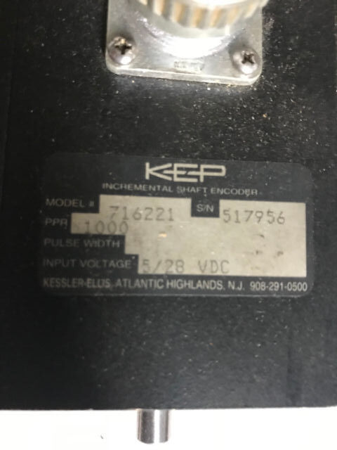 Kep 716221 Rotary Encoder 5/28Vdc Used 3/8"Shaft Dia,Eo