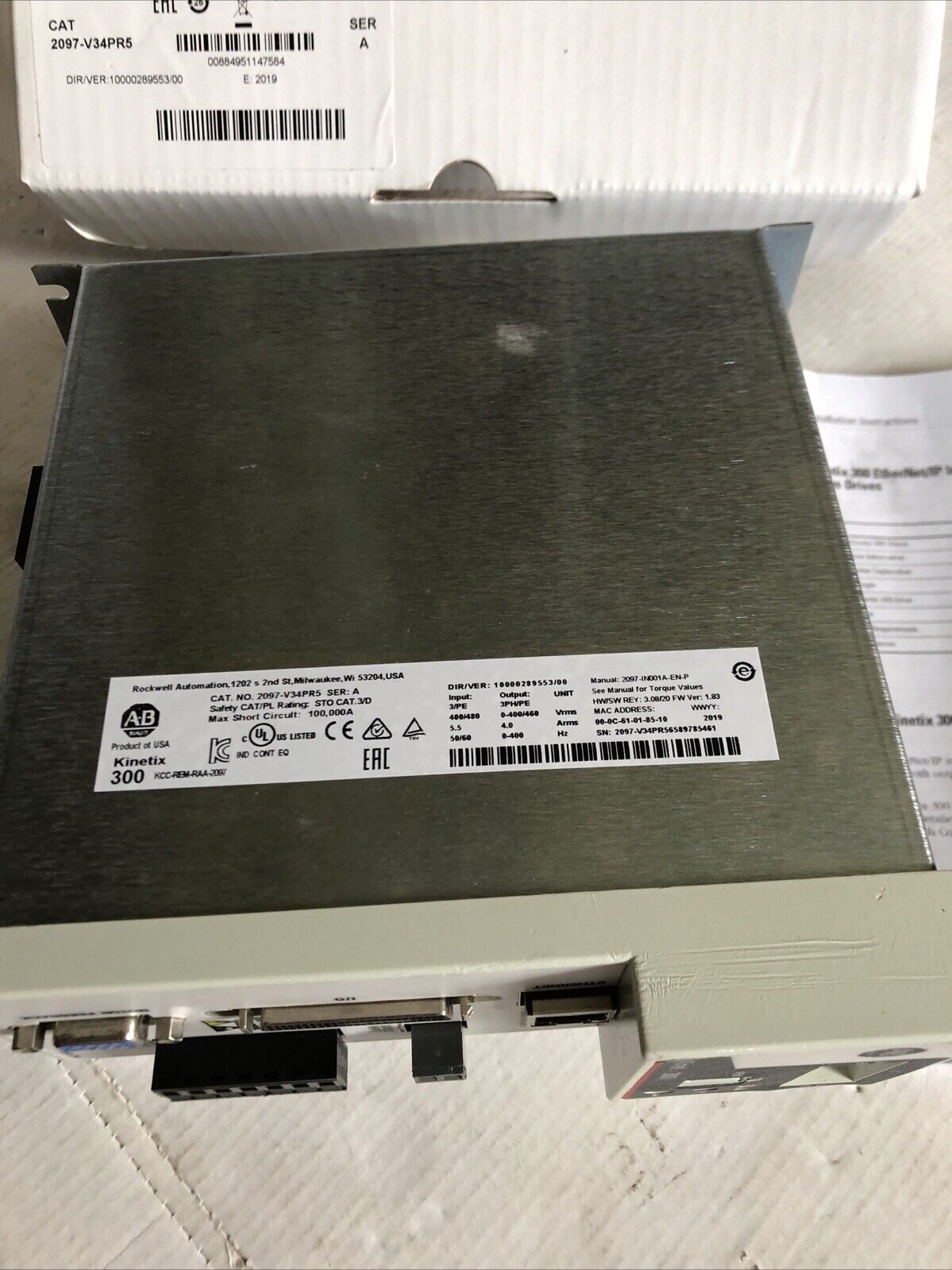 New Allen Bradley 2097-V34pr5 Kinetix 300 Servo Drive,2097 V34pr5,2097-V34pr5,Cr