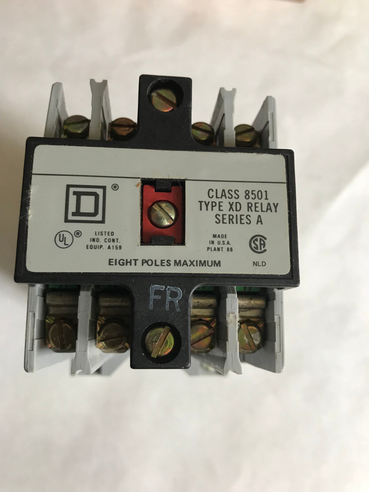 Square-D Xdo-80,Class 8501 Type Xd0 80 Control Relay Type Xd Eight Poles Max,Sa