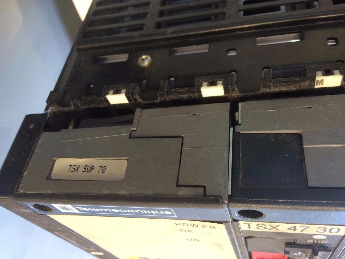 Telemecanique Tsx7 System,Txs 47 30 Cpu,I/O's,Scm 21,Tsxrkn82,Tsx Sup 70,Cr