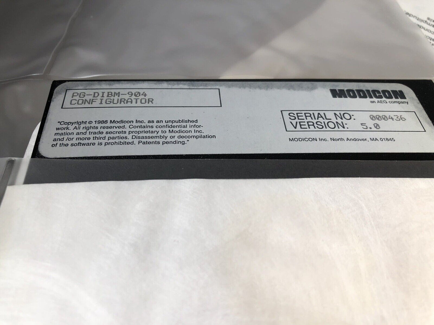 Modicon Sw-Cs9d-1Db,Pg-Dibm,Control Support Module Software For Ibm Manual,Ac
