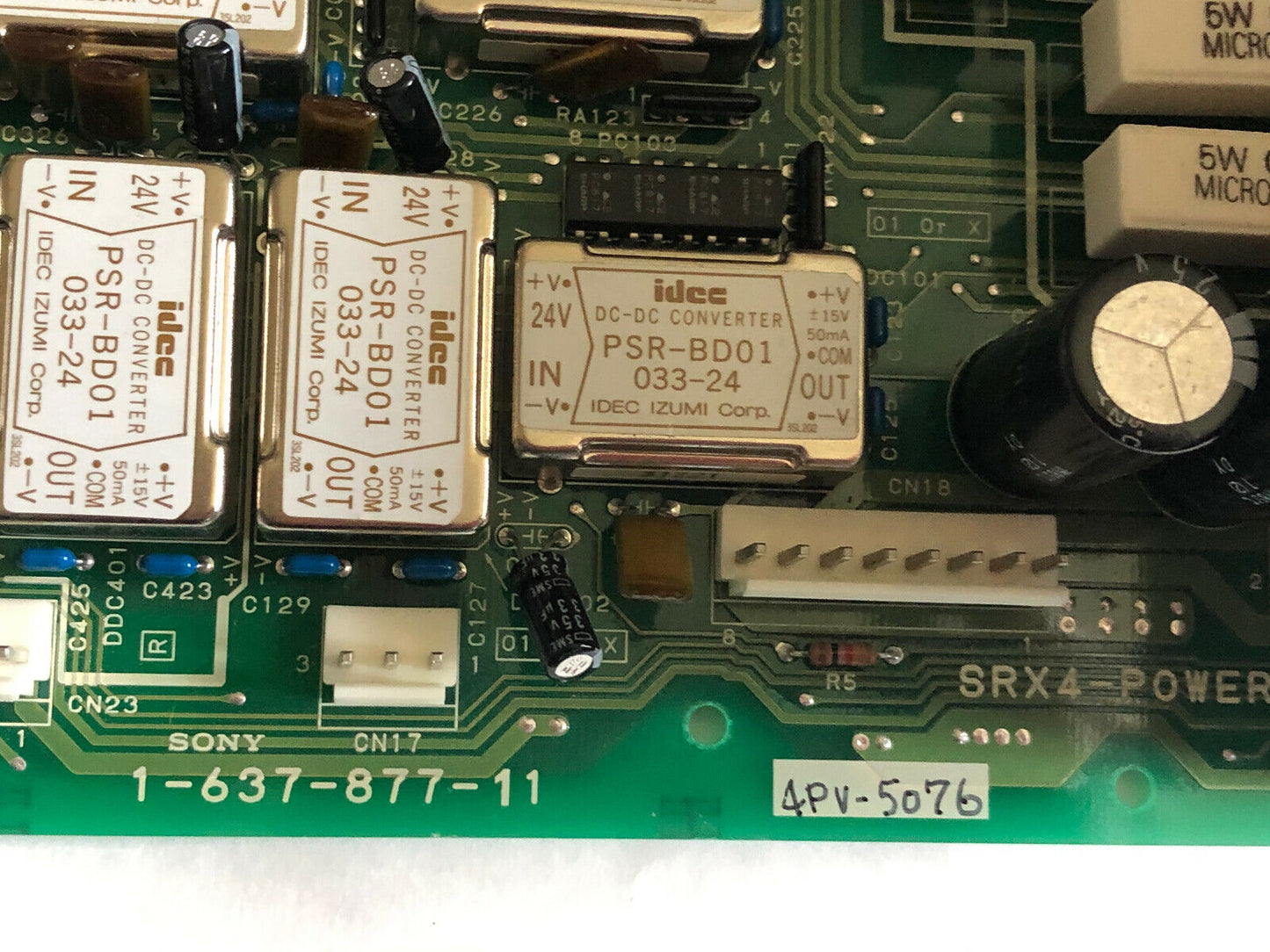 New Sony 1-637-877-11 Srx4-Power 4Pv-5076 Servo Board,Ch,Cf