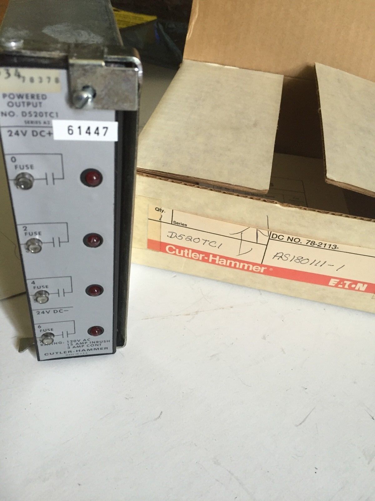 New Cutler-Hammer D520tc1 Eaton Powered Output Module Relay,Ec
