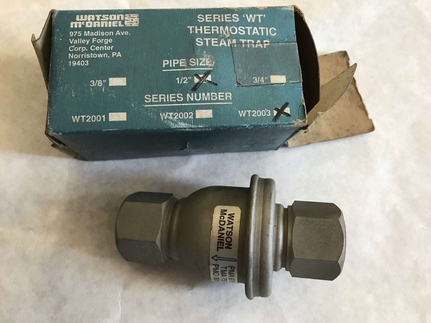 New 1/2" Npt Watson Mcdaniel 2003 Series Thermostatic Steam Trap,Ef