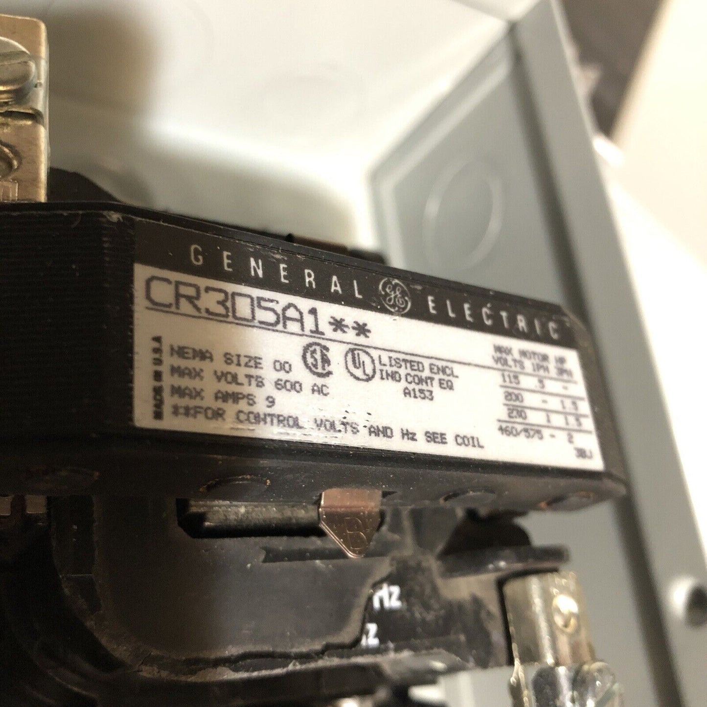 New General Electric Cr305a1** 300 Line Magnetic Motor Starter 9A Nema 00,Bq