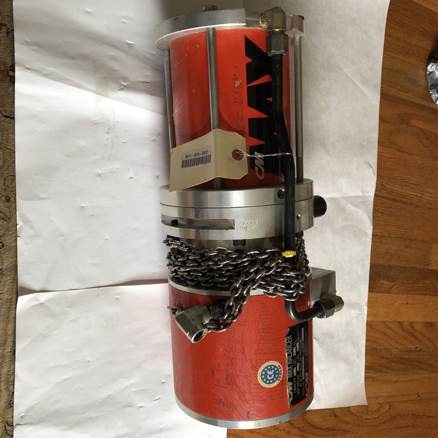 Cm 0950 Pneumatic Chain Hoist,Cm Max Balancer, 120 Lbs Load 55Kg,Bw