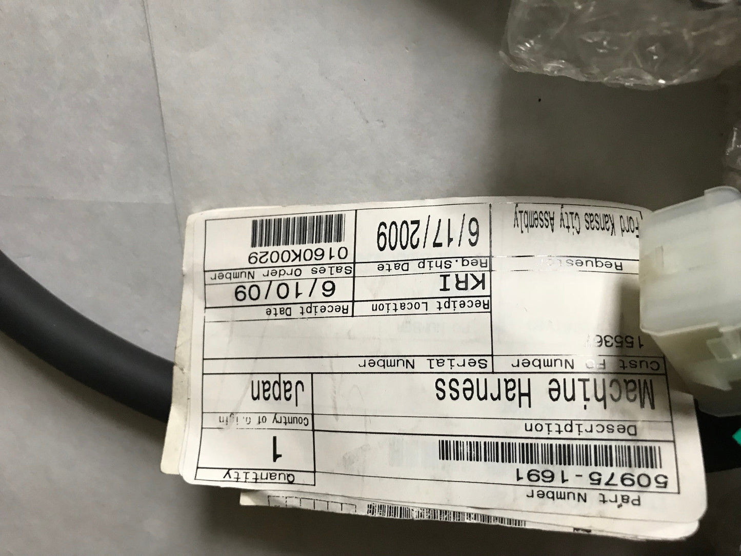 New Kawasaki 50975-1691 Rev.A Machine Wire Harness Cable Assy,Sb