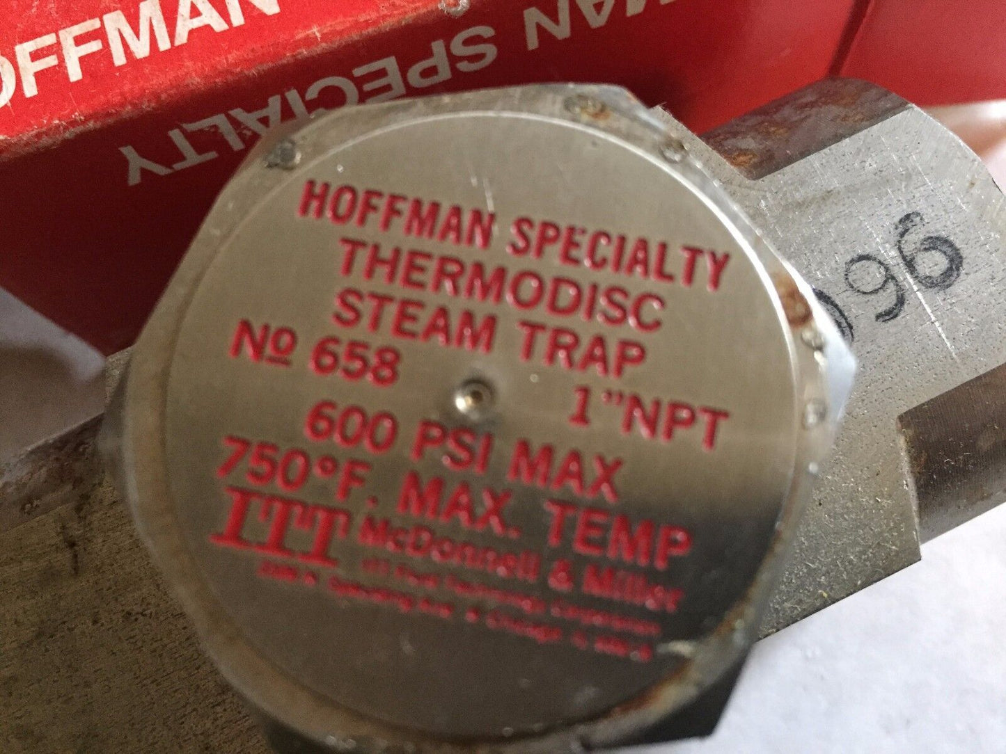 New Itt 658 Steam Trap 1" Npt,Hoffman 658 1" Npt Thermodisc Steam Trap,Br,Bu