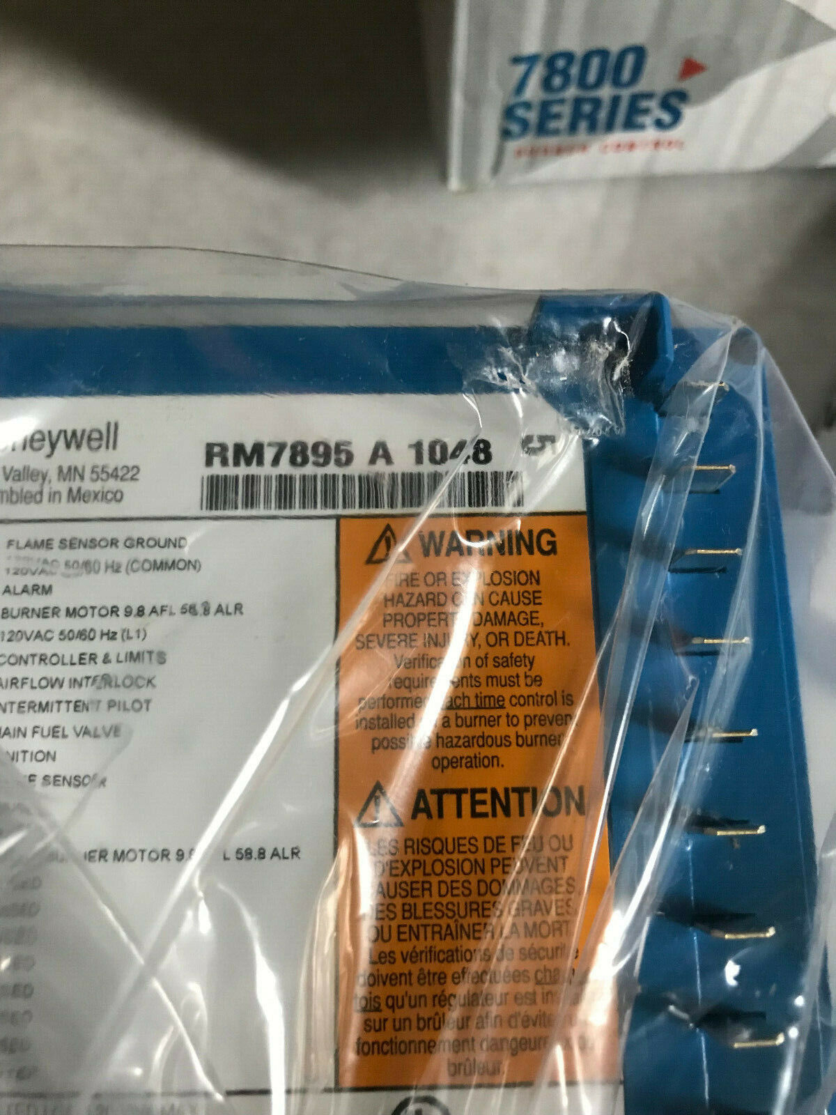 New Honeywell Burner Control Rm7895 A 1048,Honeywell Rm7895a1048,So