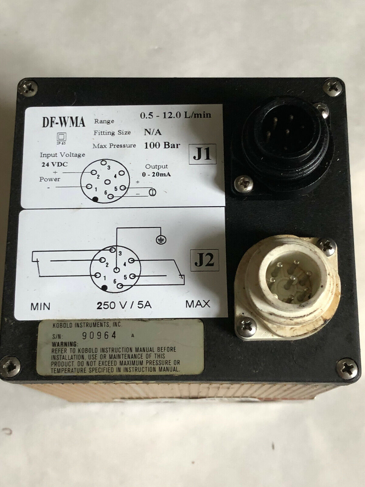 Kobold Df-Wma Paddle Wheel Flow Switch/Monitor,Dl,Di