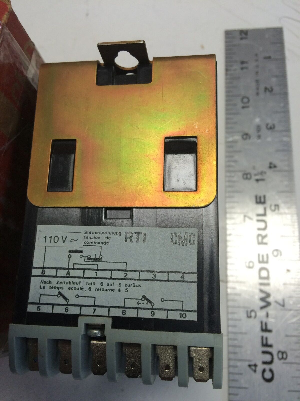 New Cmc Rti Relay Timer Vde 0435, 110Vac, 6A/380Vac, 0.3-10S,Si
