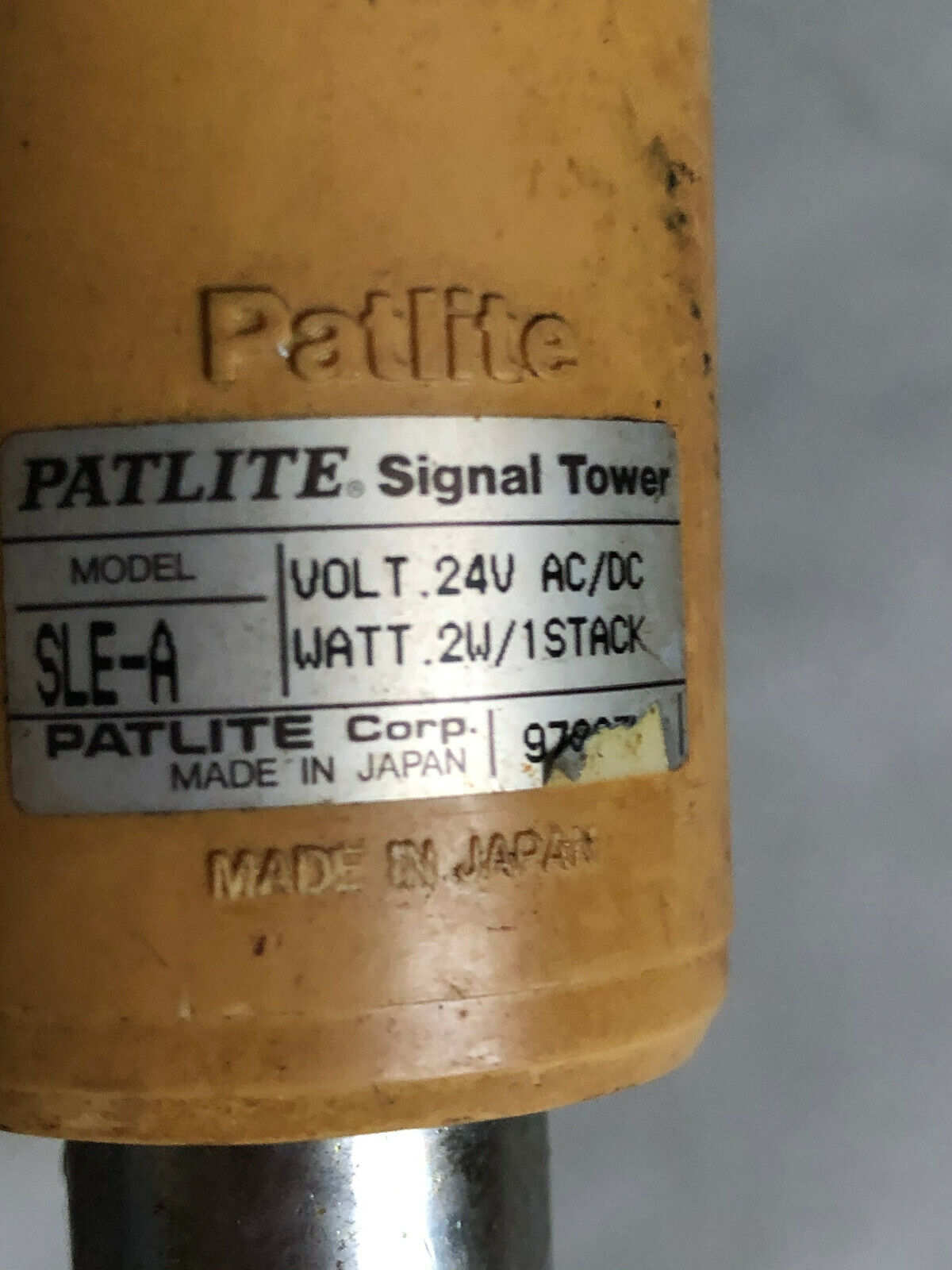 Patlite Signal Tower Sle-A 3 Light Stack (Red/Amber/Green) 24 V Ac,Di