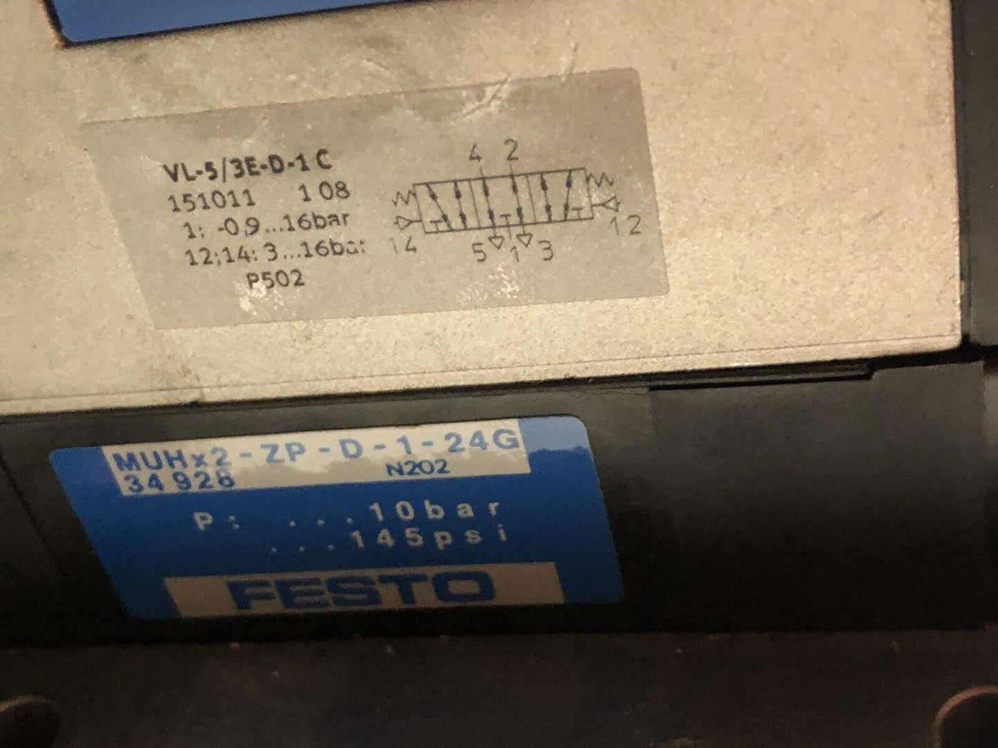 Festo Solenoid Valve Vimp-04-D-1,Muhx2-Zp-D-1-24G,Iepr-04-D-1 Vl-5/3E-D,Ev
