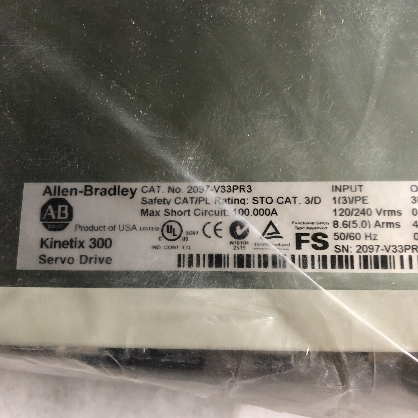 New Allen Bradley 2097-V33pr3 Ser Kinetix 300 Servo Drive,2097V33pr3,Ea