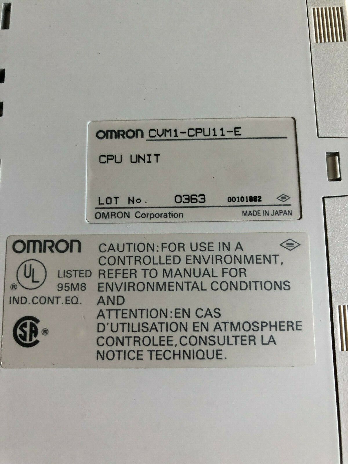Omron Cvm1-Cpu11-E Plc Cpu Unit,Cvm1-Cpu11 Sysmac Programmable Controller,En