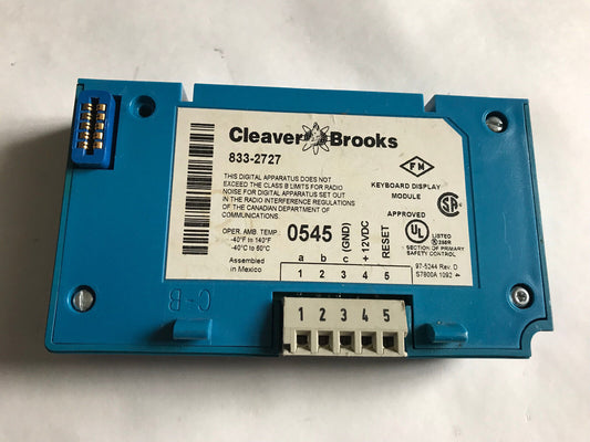 Cleaver Brooks 833-2727 Keyboard Display Module,Bm,Er,Cx,Et,Sc
