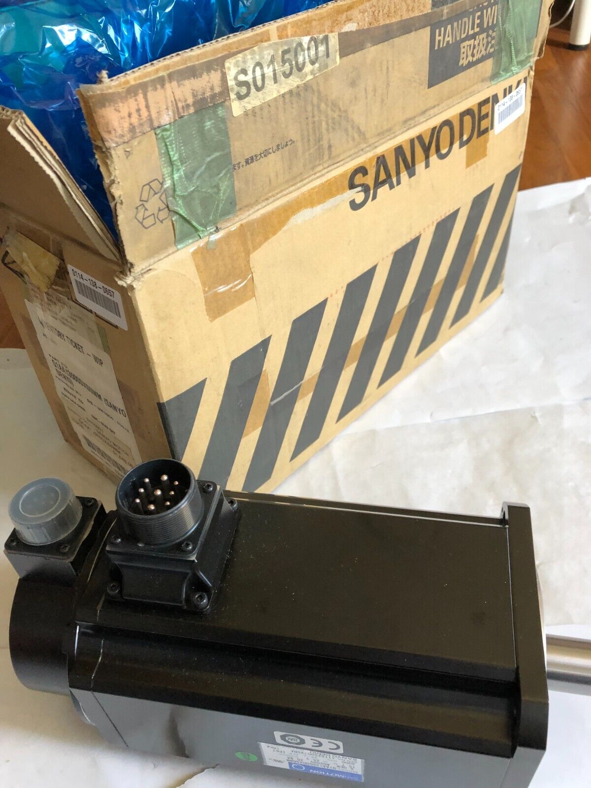 New Sanyo Denki Q1aa13500dxs5wm Sanmotion Servo Motor,Q1aa13500dxs5wm,5.0Kw,Az