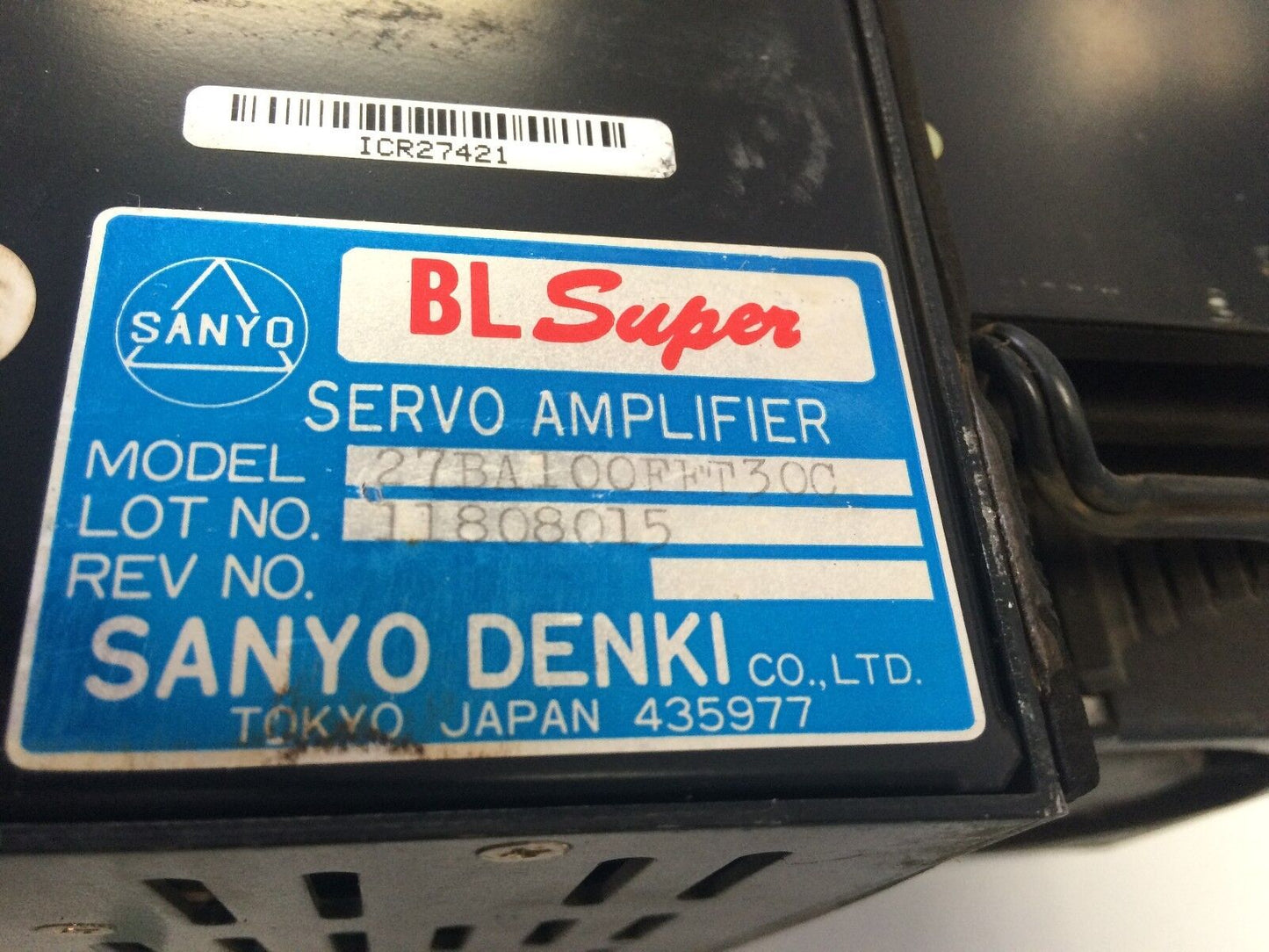 Kawasaki Sanyo Denki 27Ba100fft30c Servo Amplifier Ag1,Bl Super A100,Bg