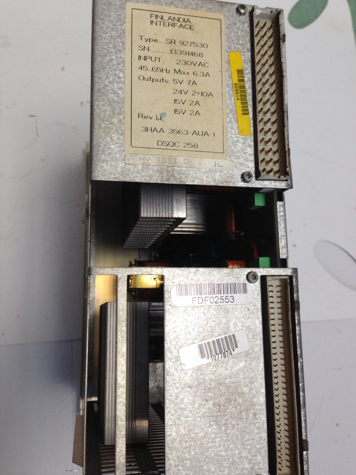 Abb Dsqc 258,Sr-927530,3Haa-3563-Aua-1 Finlandia Interface Power Supply,Da,Tc