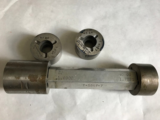 Lot The Pipe Machinery Go No Go Plug Gage 1.6900 1.7020 1.688 1.696,Ad