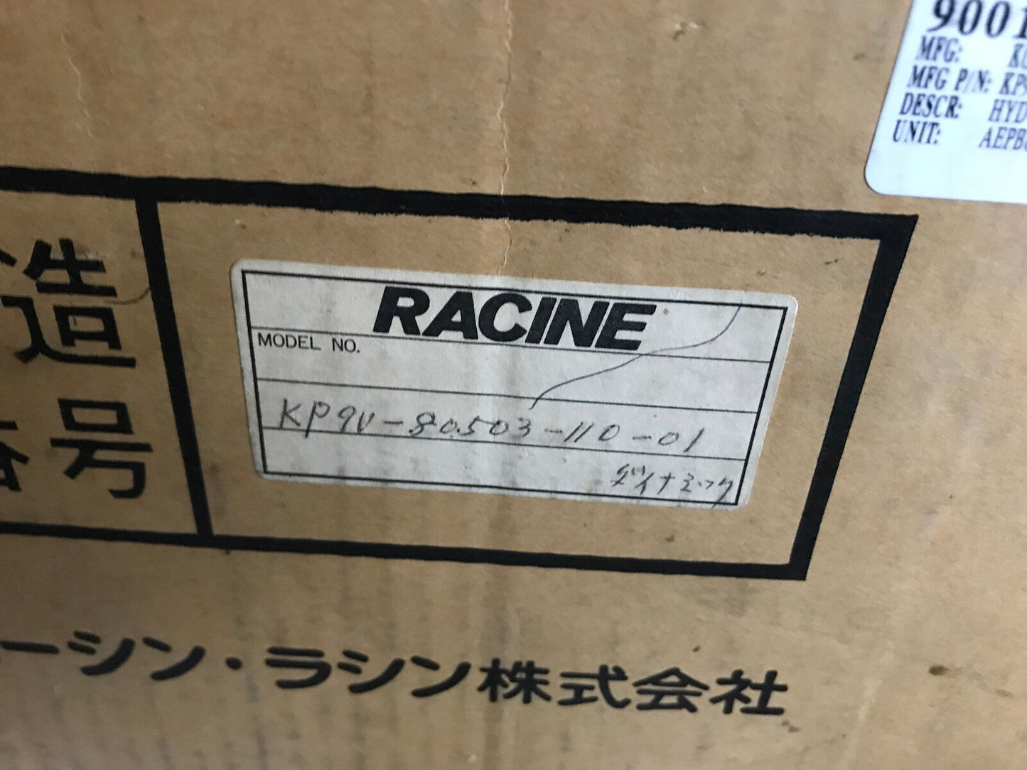 New Racine Kp9v-80503-110-01 Hydraulic Valve Koshin-Racine Valve,Ox01,0X01,Eo