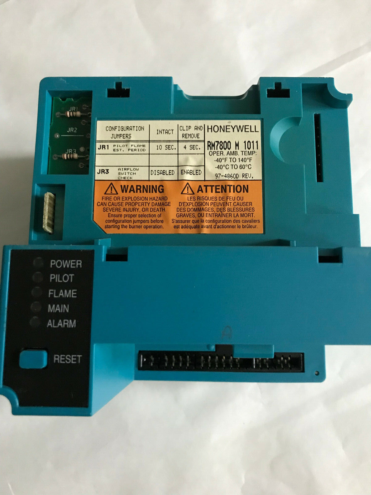 Honeywell Rm7800m1011 Burner Control Rm7800 M 1011,Bw,Sc,Cf,Ev,Eb,By,Bx