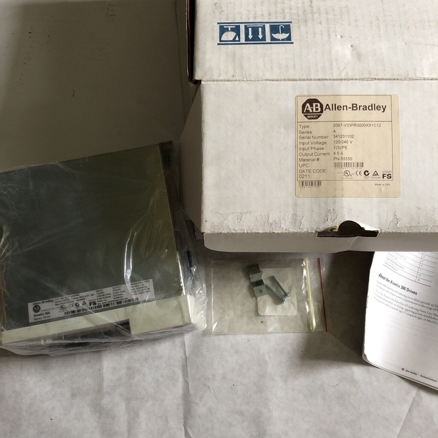 New Allen Bradley 2097-V33pr3 Ser Kinetix 300 Servo Drive,2097V33pr3,Ea