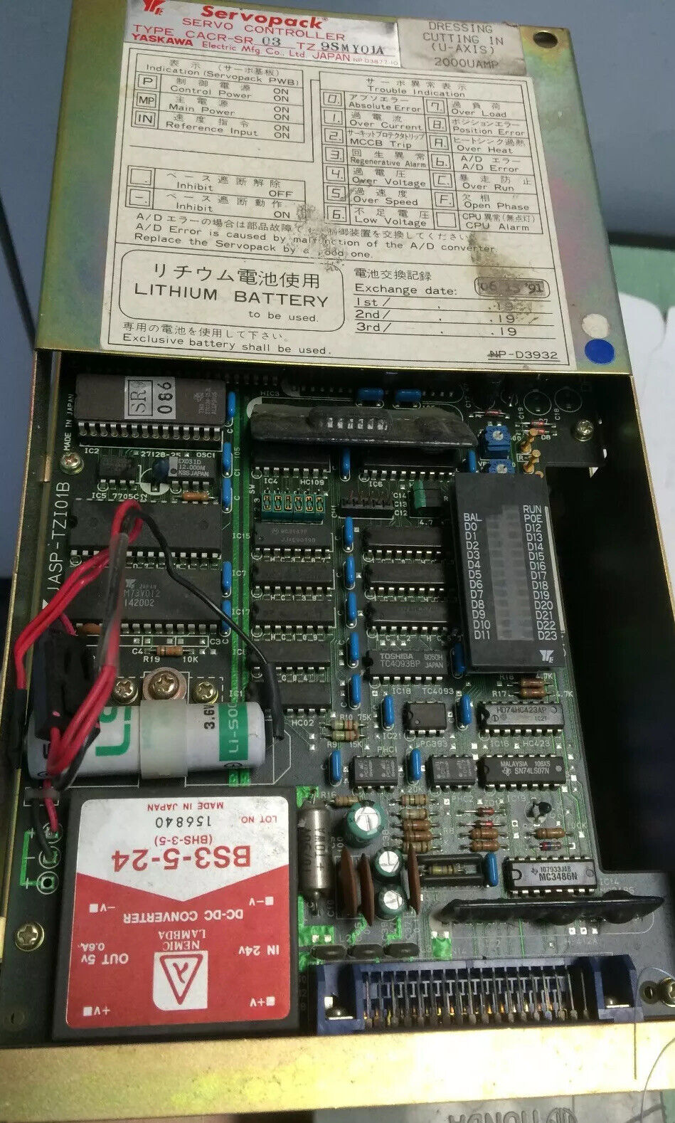 Yaskawa Cacr-Sr-06Tz0smy01a,Cacr-Sr-06 Tz9smy01a Servopack Servo Drive,Sk