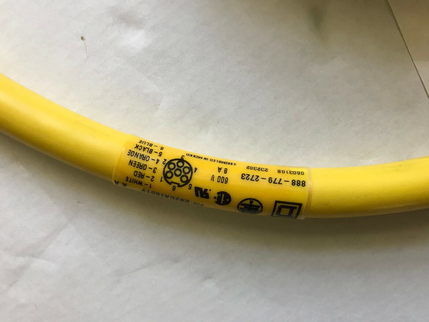 Lot 2 Square-D Xszca1601y Sensor Cables,6-Pin,6-Foot Length,E42014 16 Awg/6C,Th