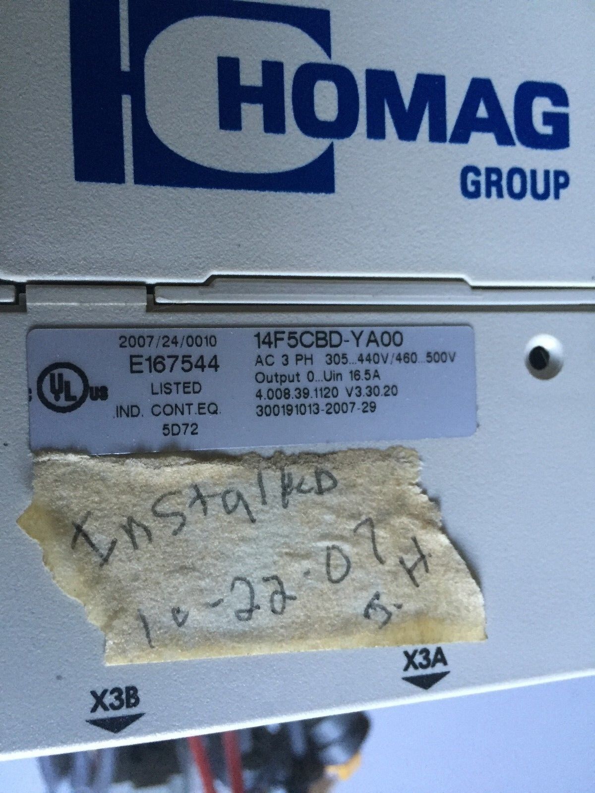 Homag 14F5cbd-Ya00 Combivert,11Kva, Keb 14.E5 T60-A071 Inverter,3Ph,Ea