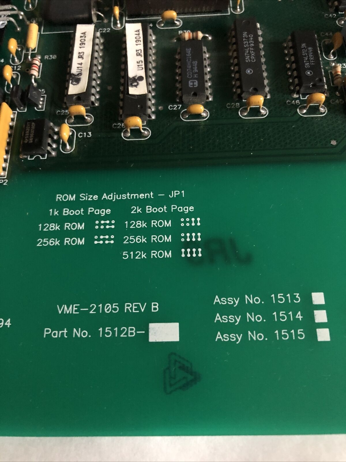 Jr3 Vme-2105 Rev B, 15400-00170,1512B Pc Board ,Fb
