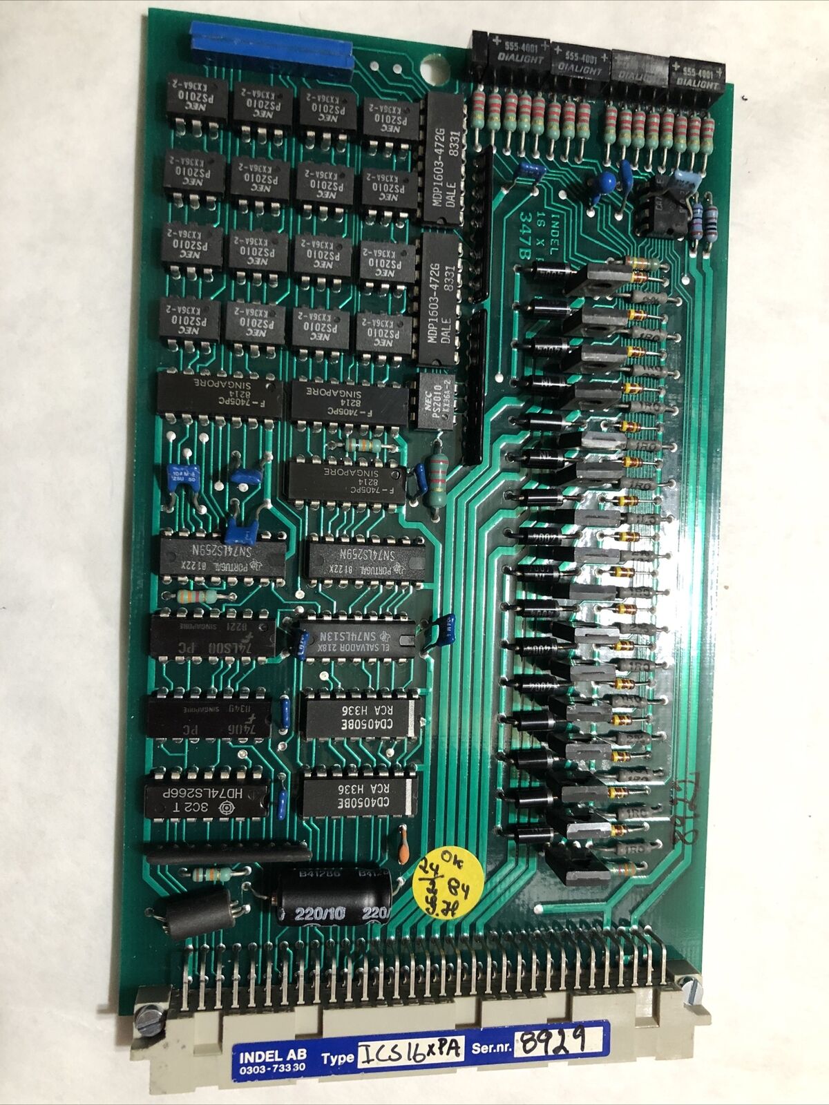 Indel Ics 16 X Pa  347B Indel 16Xp 347B Pcb Board,Db