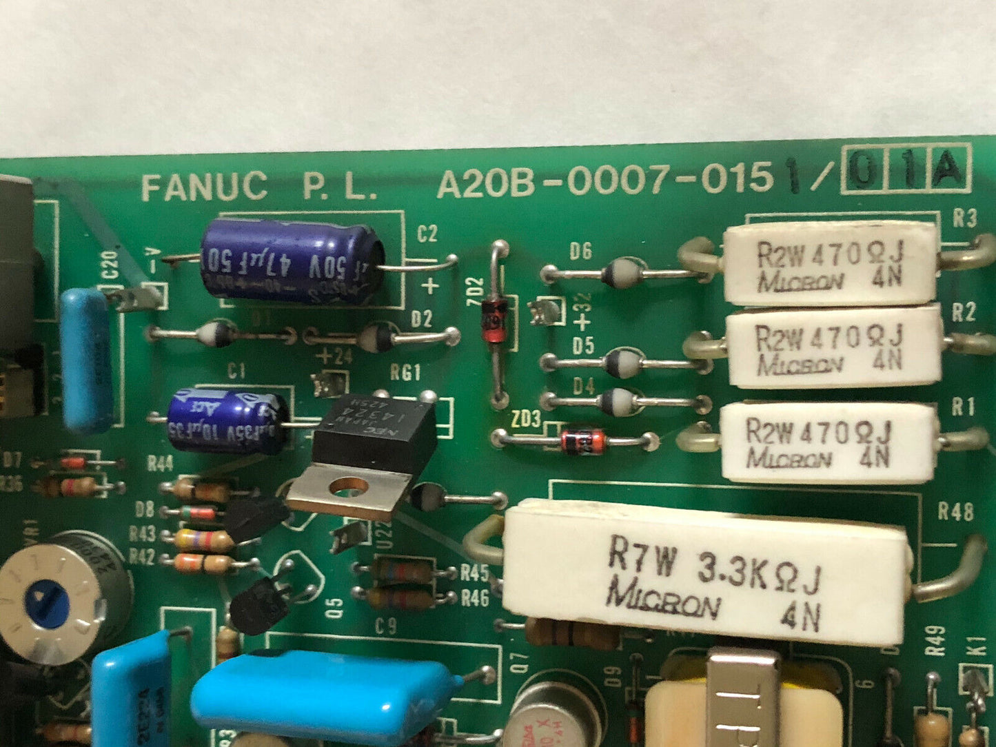 Fanuc A20b-0007-0151 1/01A Edm Elox Control,Fanuc Pl A20b-0007-0151/01A Board,Di