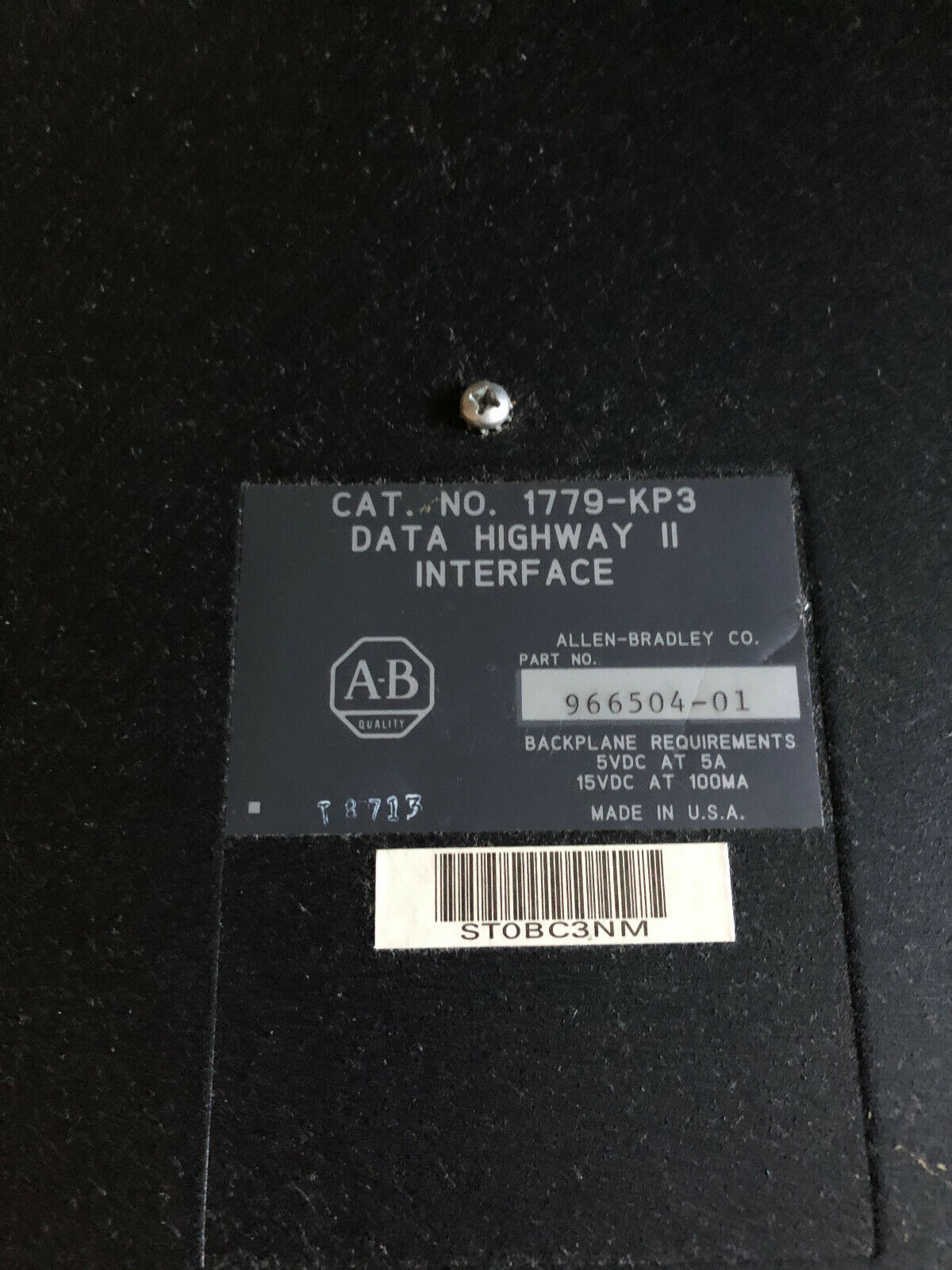 Allen Bradley 1779-Kp3 Data Highway Ii Interface,966504-01, A-B Kp3,Bi